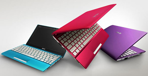 Image of a coloured Asus netbooks