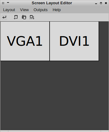 Image of ARandR Screen Layout Editor programme